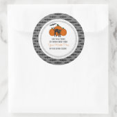 Sticker Rond Chat noir d'Halloween (Sac)