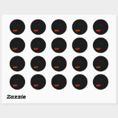 Sticker Rond Chat noir drôle Servante de chat (Feuille)