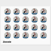 Sticker Rond Chat noir et papillons (Feuille)