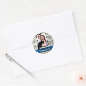 Sticker Rond Chat noir et papillons (Enveloppe)