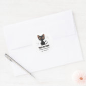 Sticker Rond Chat noir mignon Halloween – Conception Trick or T (Enveloppe)