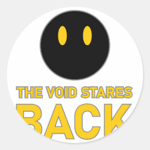 Sticker Rond Chat Noir Yeux Vides Le Vide Vous Regarde