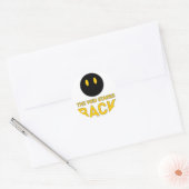 Sticker Rond Chat Noir Yeux Vides Le Vide Vous Regarde (Enveloppe)