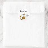 Sticker Rond Chat parfaitement mignon (Sac)