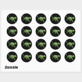 Sticker Rond Chat Pastèque (Feuille)