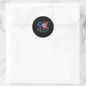 Sticker Rond Chat patriotique (Sac)