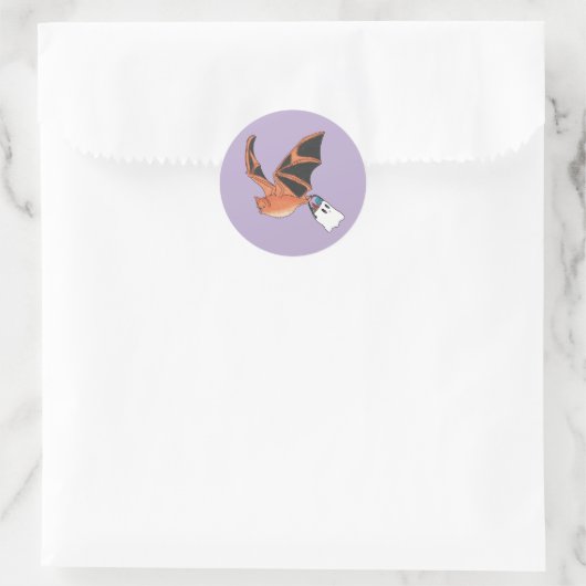 Sticker Rond Chat peint (Sac)