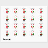 Sticker Rond Chat Père Noël Lucky (Feuille)