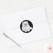 Sticker Rond Chat persan mignon (Enveloppe)
