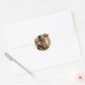Sticker Rond Chat perse (Enveloppe)