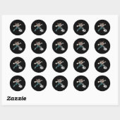 Sticker Rond Chat Pied (Feuille)