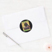 Sticker Rond Chat Plus Espresso Moins Dépresso (Enveloppe)