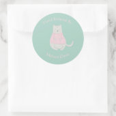 Sticker Rond Chat Porter Sweat Personnalisé Knagged par (Sac)