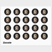 Sticker Rond Chat Ragdoll Noël Byubles (Feuille)