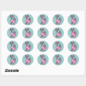 Sticker Rond Chat rétro - Customisé (Feuille)