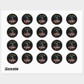 Sticker Rond Chat-rocking I N Mon-école-chaussures-retour à l'é (Feuille)