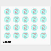 Sticker Rond Chat&Rose adorable (Feuille)