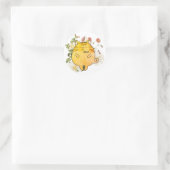 Sticker Rond Chat roux endormi (Sac)