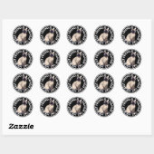 Sticker Rond Chat Siamese meilleur ami (Feuille)