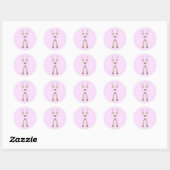 Sticker Rond Chat simple (Feuille)