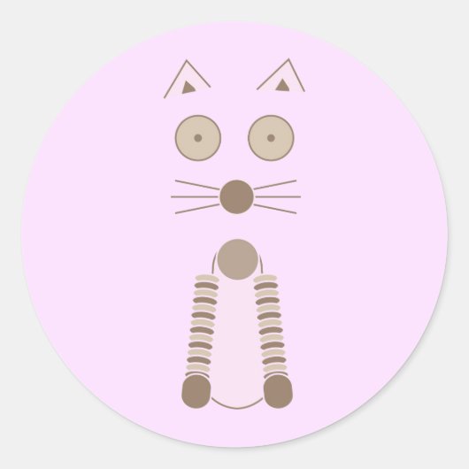 Sticker Rond Chat simple (Devant)