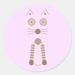 Sticker Rond Chat simple