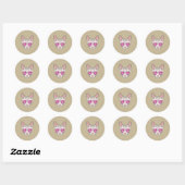 Sticker Rond Chat Sphinx Lunettes de soleil rose (Feuille)