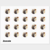 Sticker Rond Chat Sphynx (Feuille)
