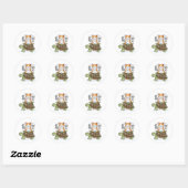 Sticker Rond chat sur tortue (Feuille)
