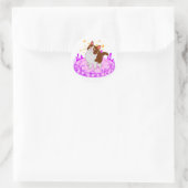 Sticker Rond Chat sur un graphique en étoile (Sac)