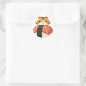 Sticker Rond Chat Sushi (Sac)