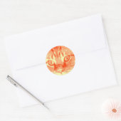Sticker Rond Chat Tabby Orange (Enveloppe)