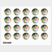 Sticker Rond Chat Tabby Orange (Feuille)