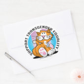 Sticker Rond Chat transgenre (Enveloppe)