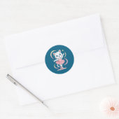 Sticker Rond Chat Tutu Danse de Ballet (Enveloppe)