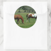 Sticker Rond Châtaignes et pinto (Sac)