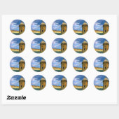 Sticker Rond Château à Malte (Feuille)