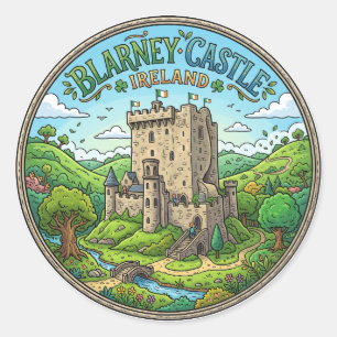 Sticker Rond Château de Blarney Irlande
