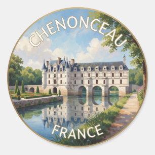 Sticker Rond Château De Chenonceau France Château de la rivière