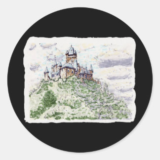 Sticker Rond Château de Cochem situé en Allemagne
