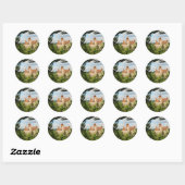 Sticker Rond Château de Dracula en Transylvanie, Roumanie (Feuille)