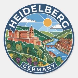 Sticker Rond Château de Heidelberg Allemagne