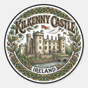 Sticker Rond Château de Kilkenny Irlande
