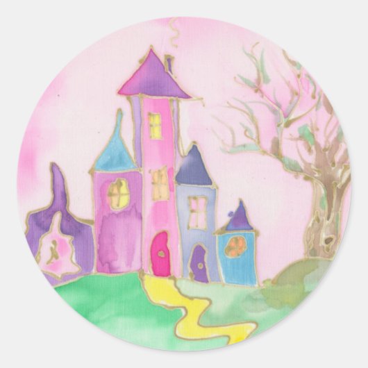 Sticker Rond Château de Magic (Devant)