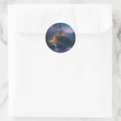 Sticker Rond Château de Nuit Quatre (Sac)