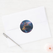Sticker Rond Château de Nuit Quatre (Enveloppe)