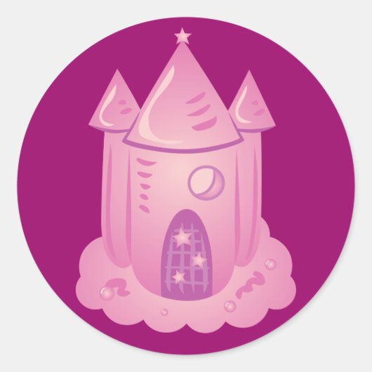 Sticker Rond Château de Pink Fairytale (Devant)