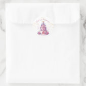 Sticker Rond Château de princesse rose (Sac)