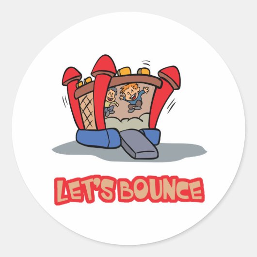 Sticker Rond Château de Saut Let's Bounce (Devant)