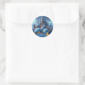 Sticker Rond Château de Winter Hearth (Sac)